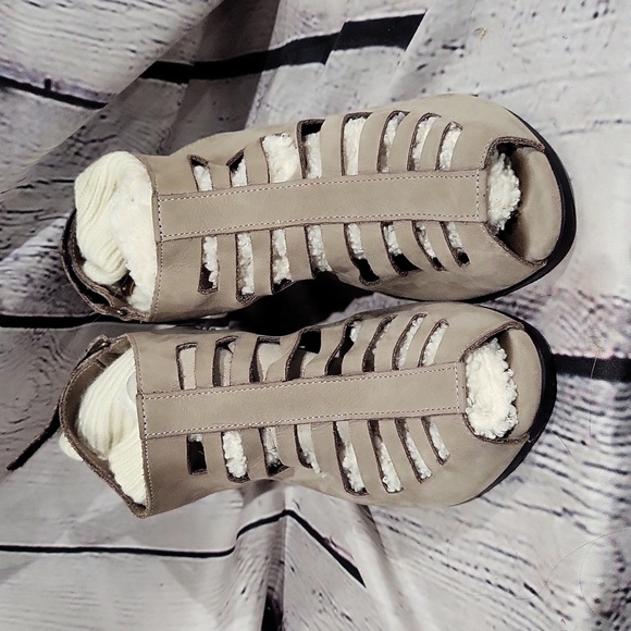 Arche Enexor Taupe Leather Slingback Sandals - Picture 1 of 6